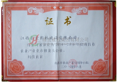 2014-2016年度龍頭企業(yè)